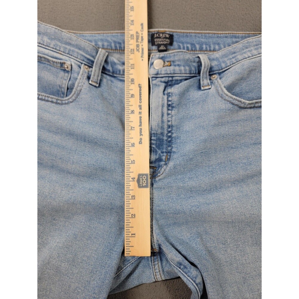 J.Crew Jeans‎ Womens 30x31 Light Wash Essential Straight Raw Hem Stretch CD679 - Picture 7 of 12